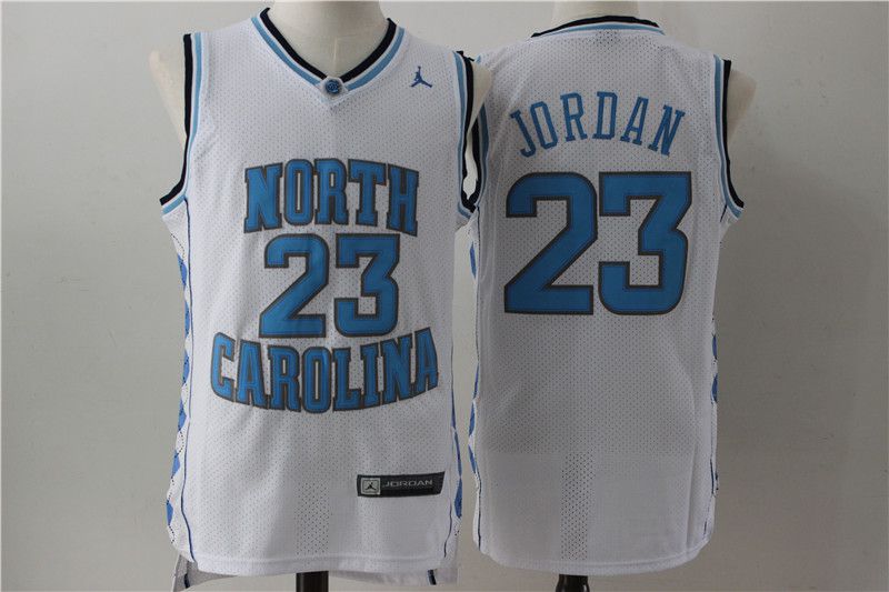 Men Chicago Bulls #23 Jordan North Carolina White NBA Jerseys->chicago bulls->NBA Jersey